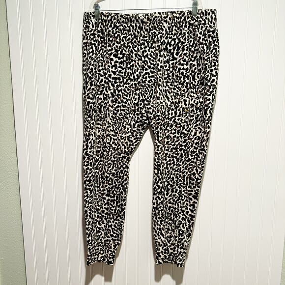 Cabi Pivot Spotted Joggers Leopard Print Pull On Size XL - Picture 2 of 7
